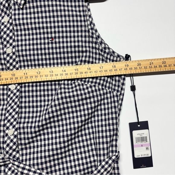 ✨Tommy Hilfiger Women's Gingham-Print Belted Woven Dress Size 6 - Picture 14 of 16